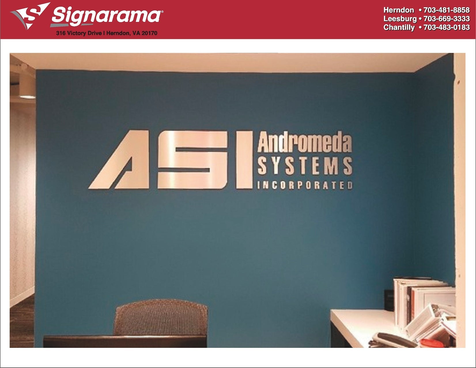 Lobby 3D signs Leesburg