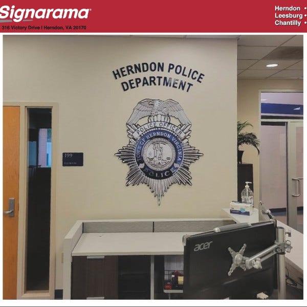 Herndon PD Dimensional Letters