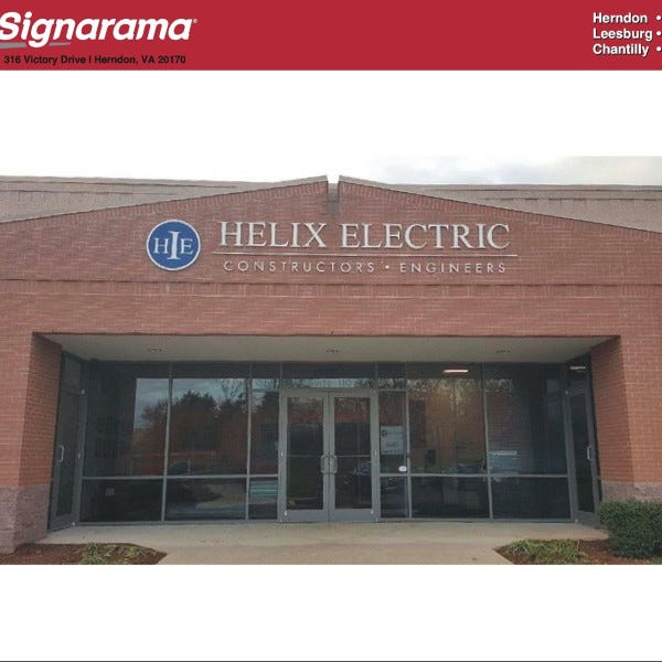 Helix Electric Exterior Dimensional Letters