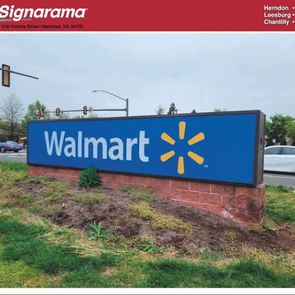 Walmart Monument Sign Panel