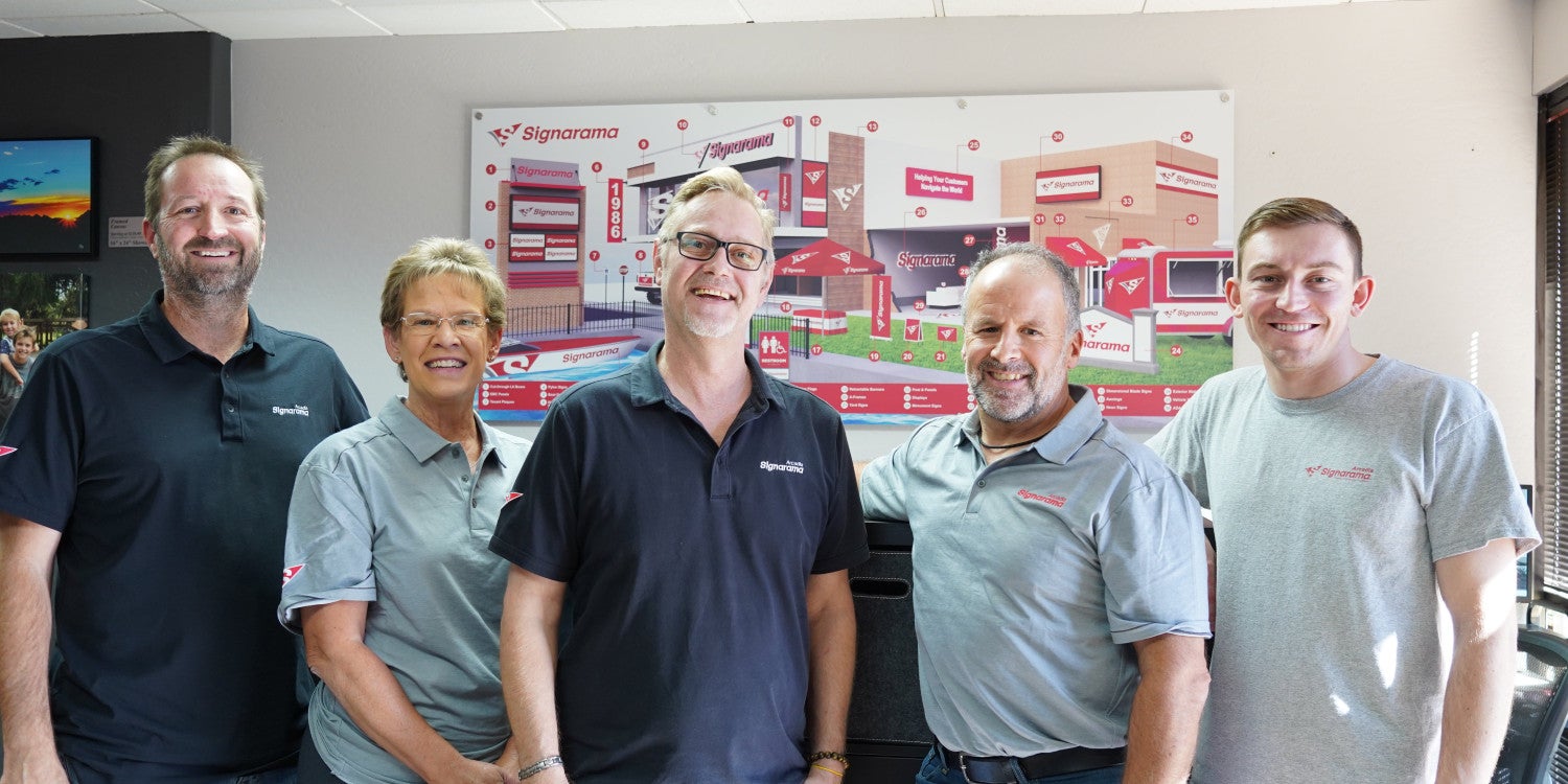 Arcadia Signarama Sales Team with over 100 years of sign making experience