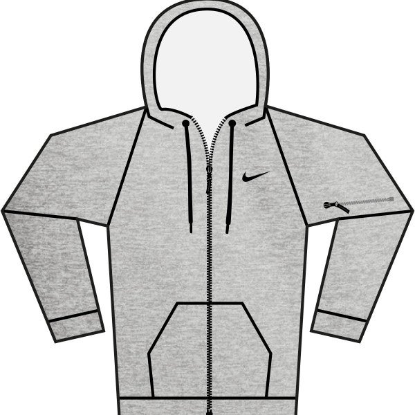 Custom Nike men’s full-zip fitness hoodie