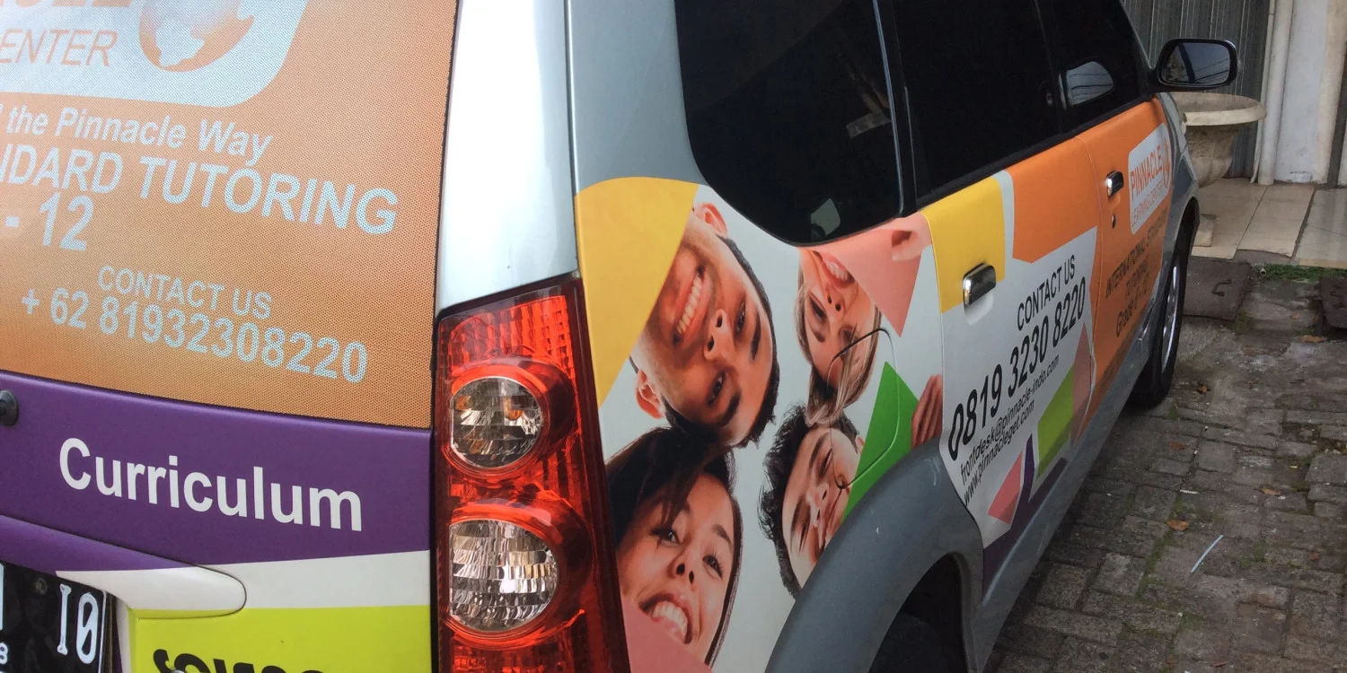 Signage Kendaraan One Way Vision