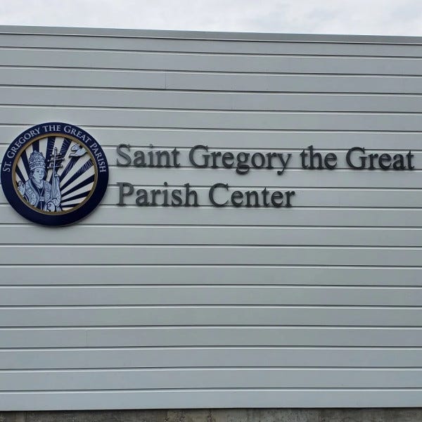 St. Gregory the Great Exterior Dimensional Lettering
