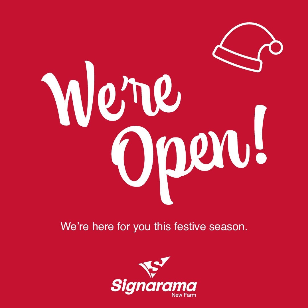 We're Open this festive season