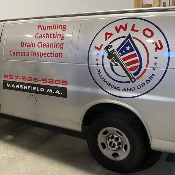 Lawlor Plumbing & Drain Van Lettering