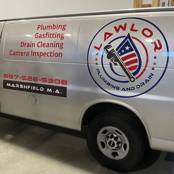 Lawlor Plumbing & Drain Van Lettering