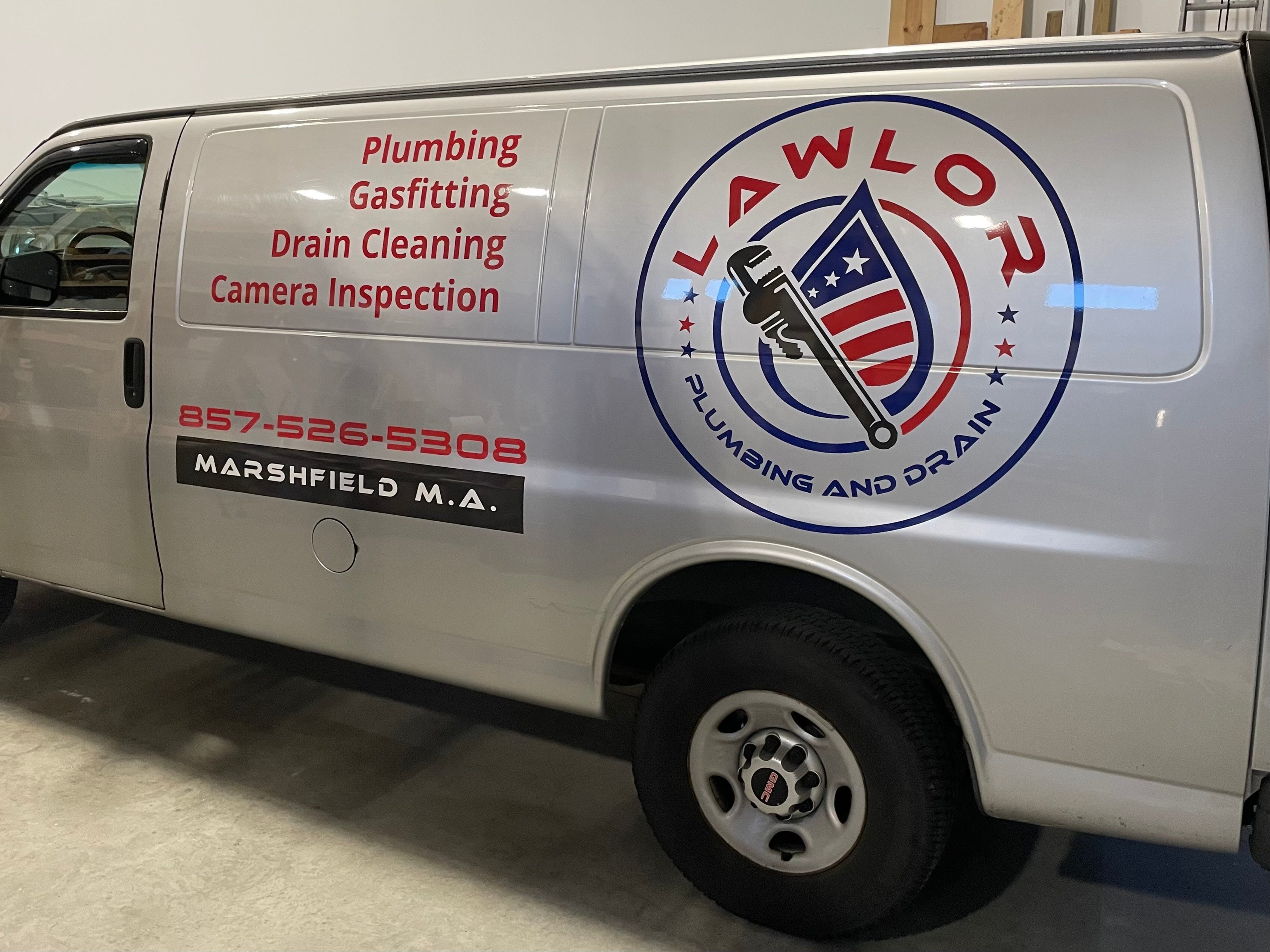 Lawlor Plumbing & Drain Van Lettering