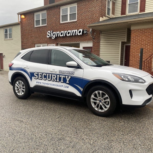 Watkins Security trusts Signarama of Catonsville to make their fleet stand out!