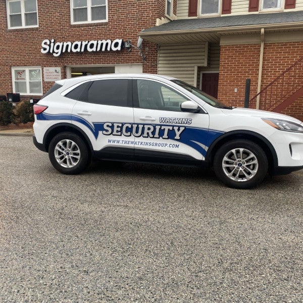 Watkins Security trusts Signarama of Catonsville to make their fleet stand out!