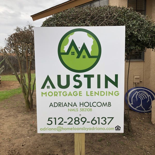 South Austin Post & Panel Sign