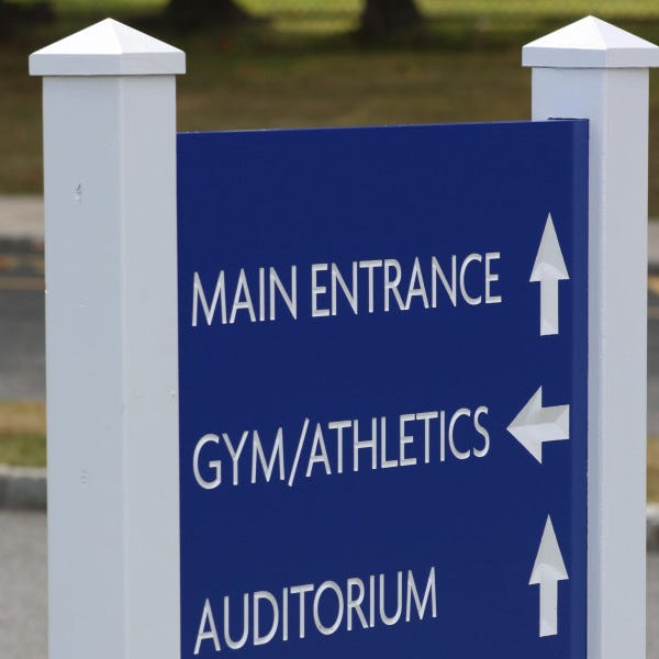 Directional Post & Panel Sign