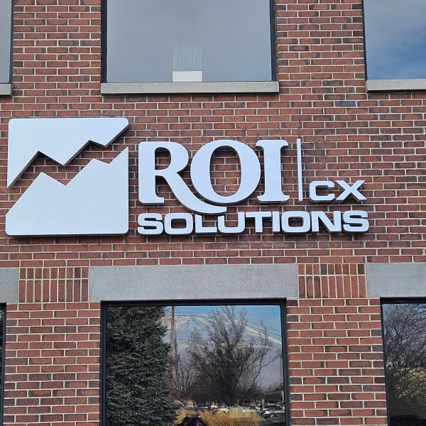 ROIcx - American Fork, UT: Building Exterior Halo Illuminated Brushed Metal Lettering