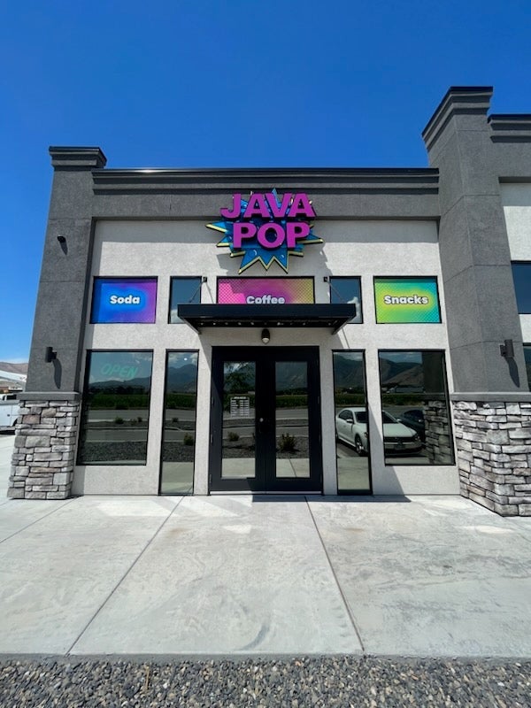 Illuminated Channel Letters and Icon • Interior/External Menu Monitor & Display Systems Package • Lit MENU Cabinet • Window Perf with Digital Print - Payson, Ut.
