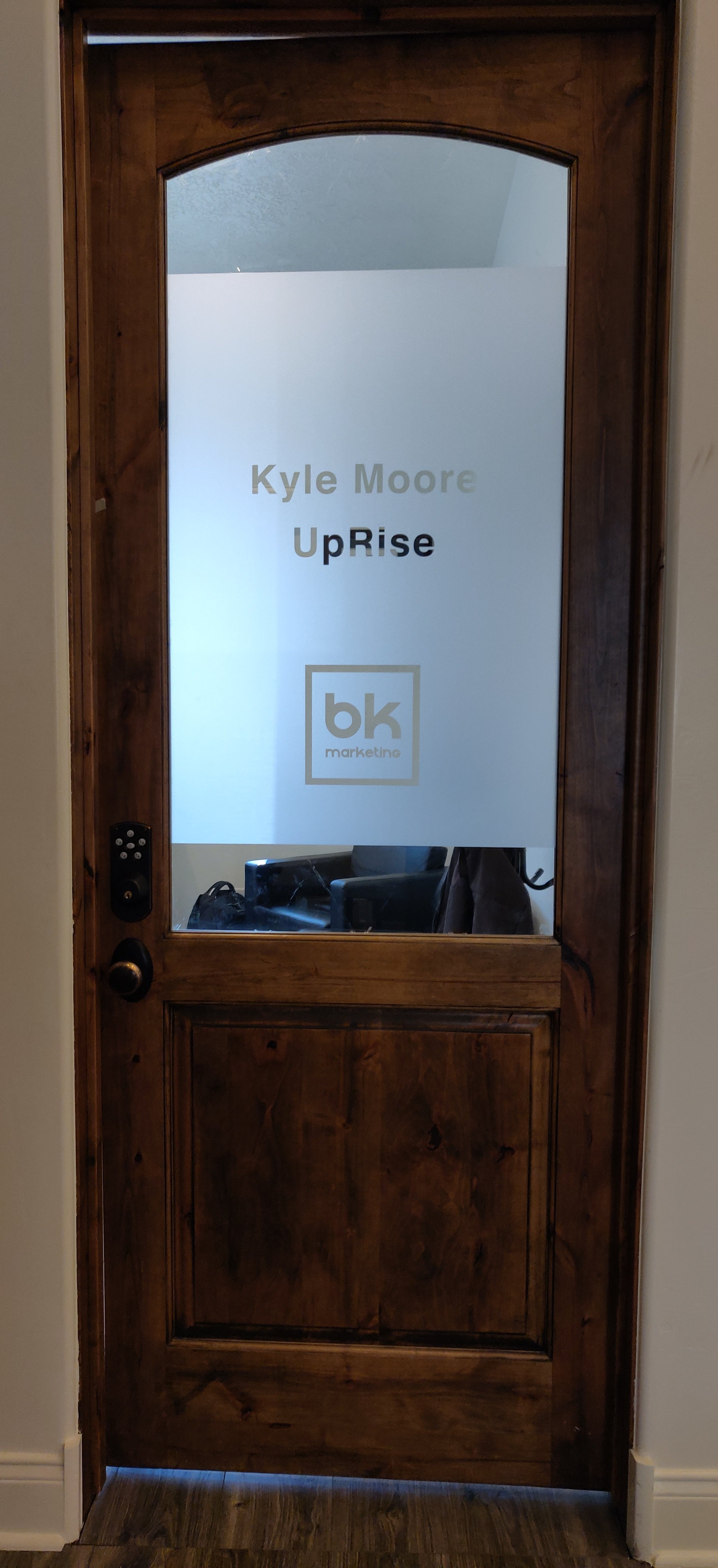 Brushed Metal ACM on Aluminum Standoffs Reception Sign • Illuminated Monument Sign • Trailer Decals • Interior Privacy Windows with name and logo cutouts - Orem, Ut.