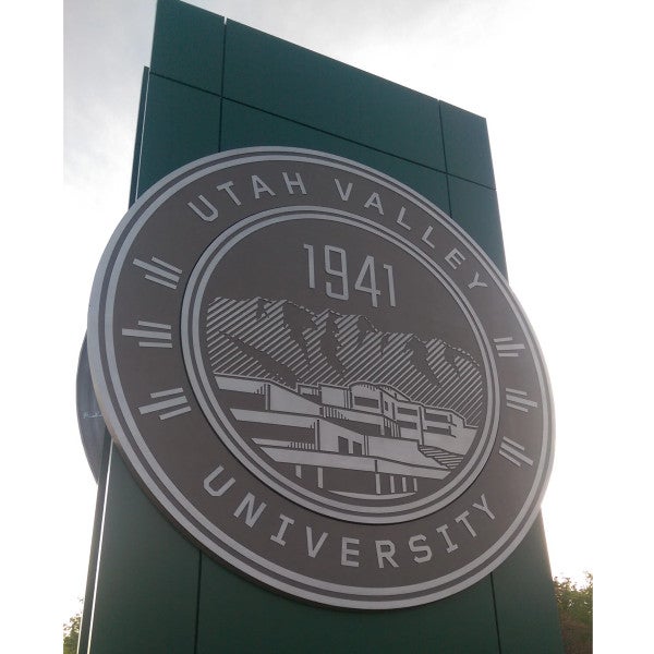 Large Aluminum Cast Plaques • Halo Illuminated Metal Channel Letters - Orem, Ut.