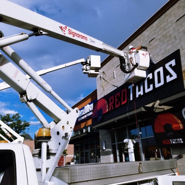 Red Tacos - Lehi and Orem, UT -  Channel Letters on Back Panel