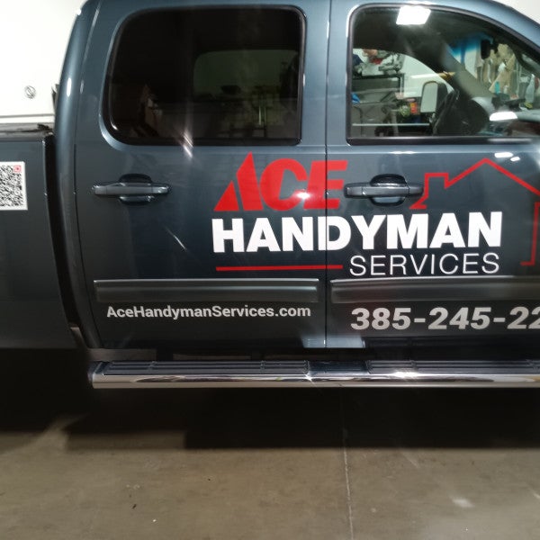 Partial Vehicle Wrap with Decals and Cut Lettering - Highland, UT