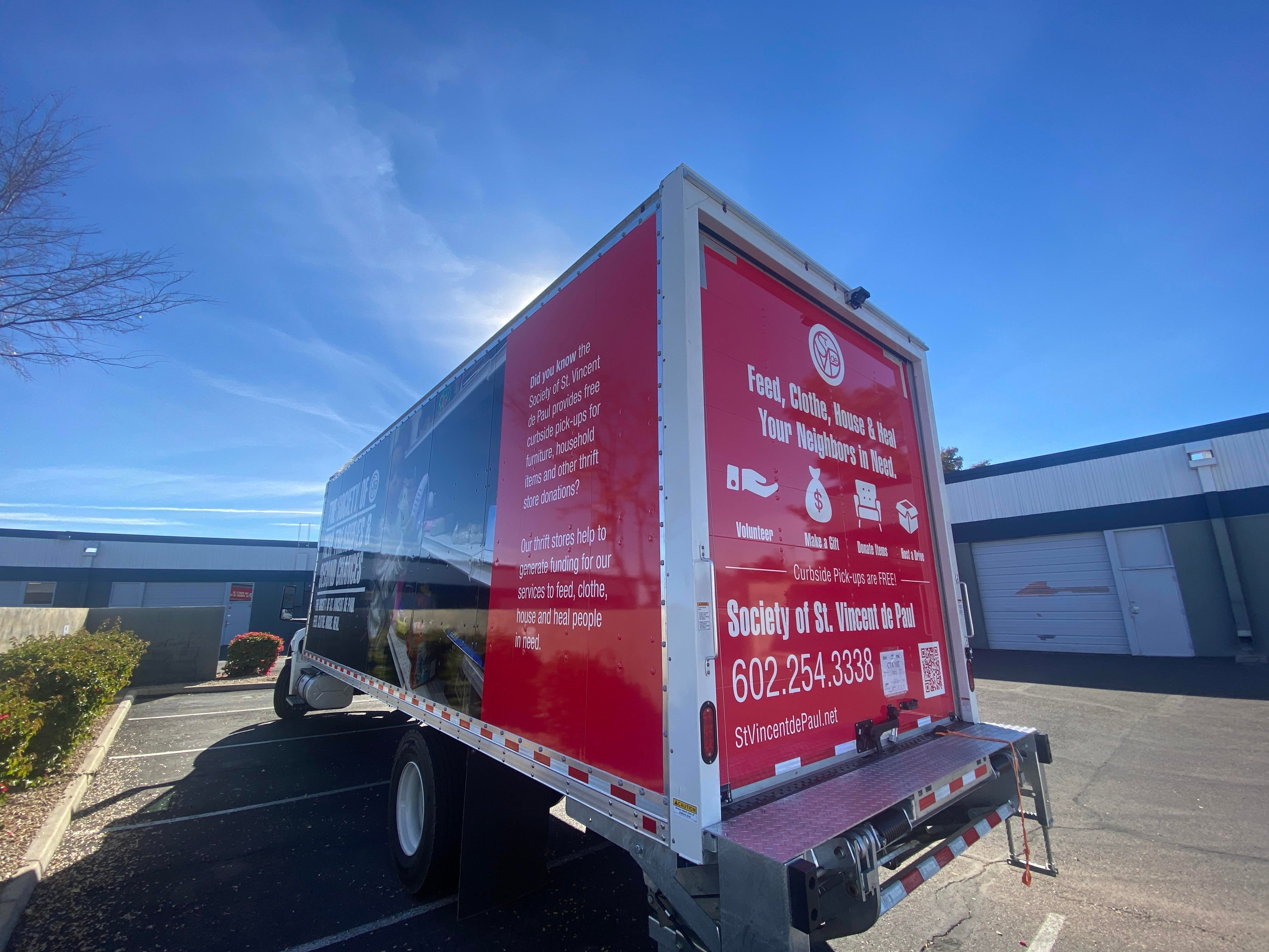 Box Truck Wrap for The Society of St. Vincent De Paul