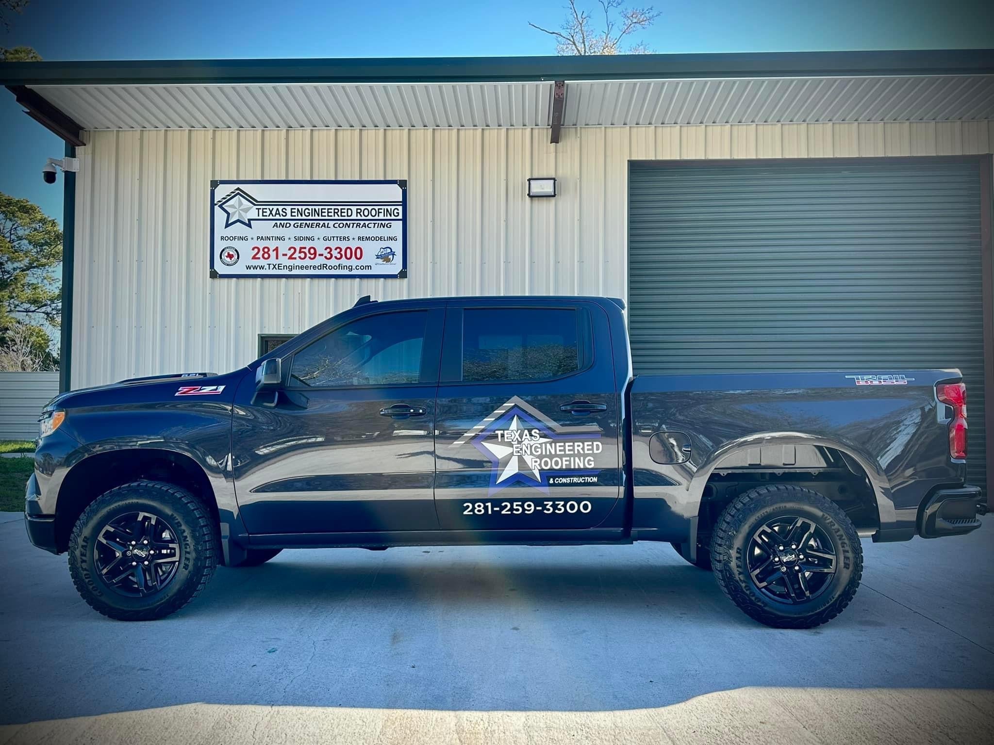 Truck graphics for Texas Engineered Roofing in Magnolia, TX