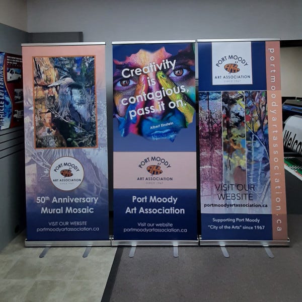 Retractable Banner Stand - Port Moody - Port Moody Art Association
