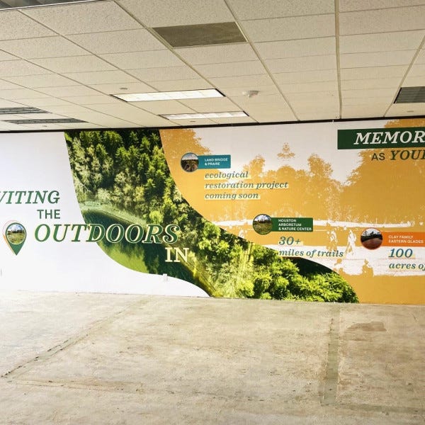 large format wall mural on controltac vinyl approximately 30 x 9 ft.