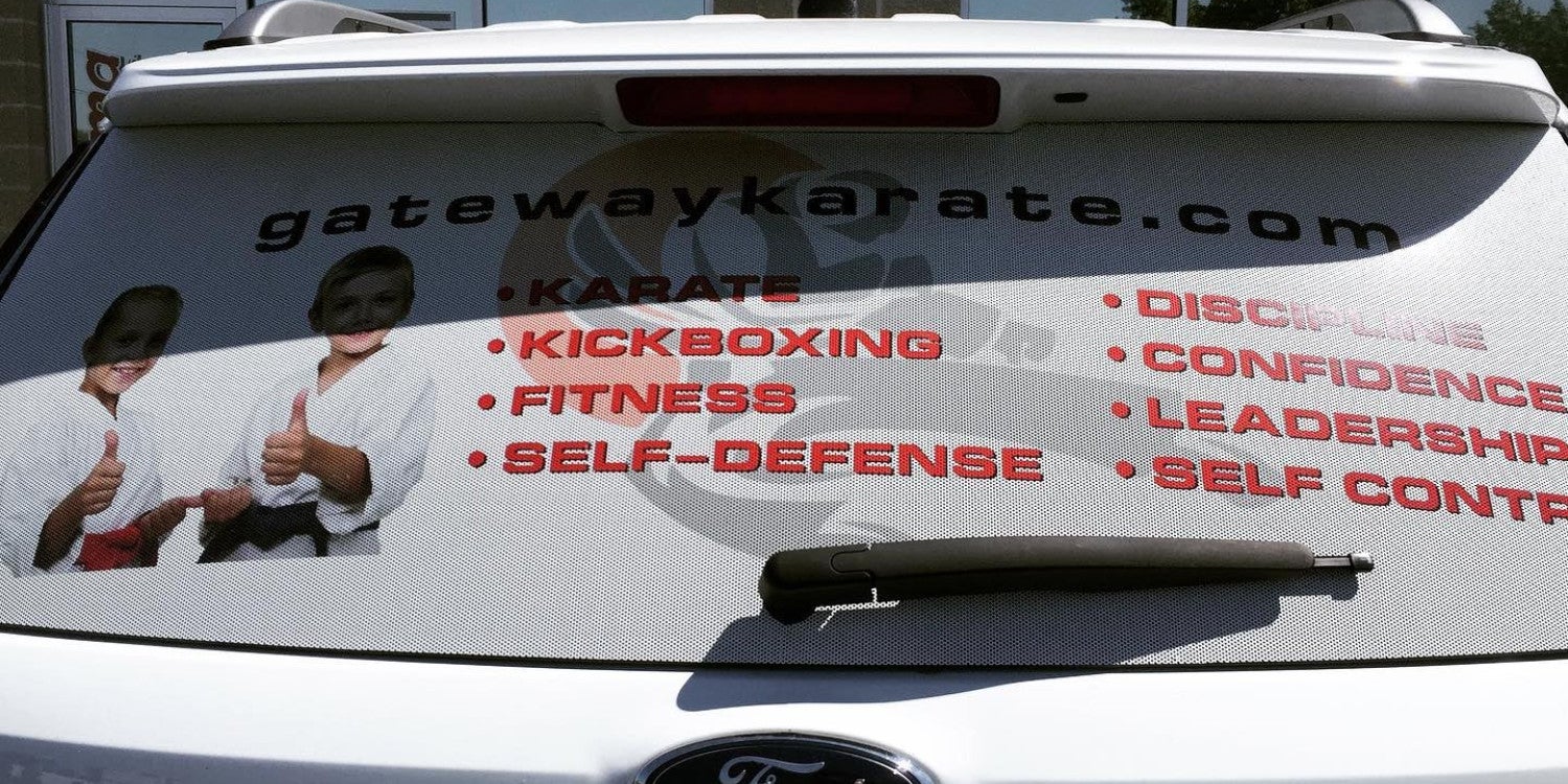 Perforated Car Window Decals