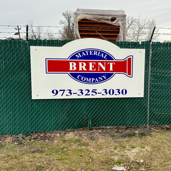 Fence Signs for Local Material Yard