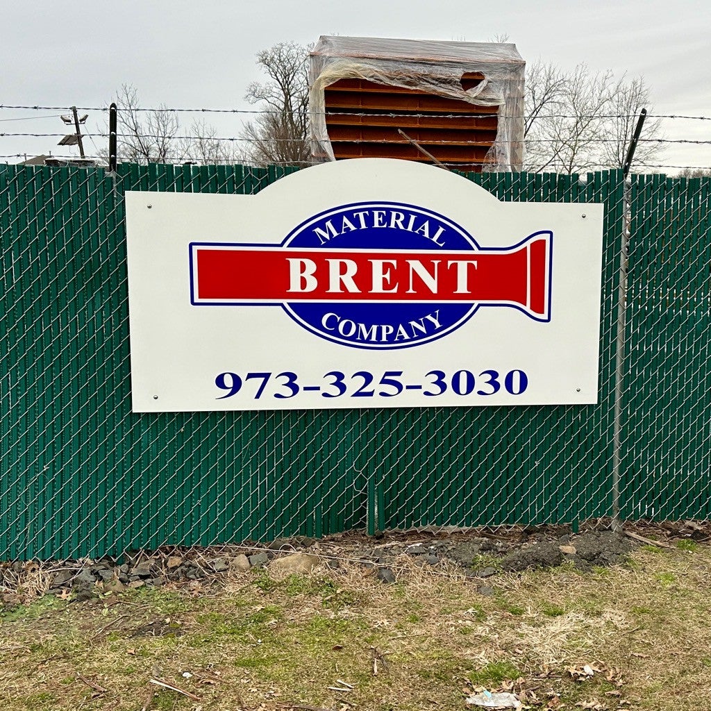 Fence Signs for Local Material Yard