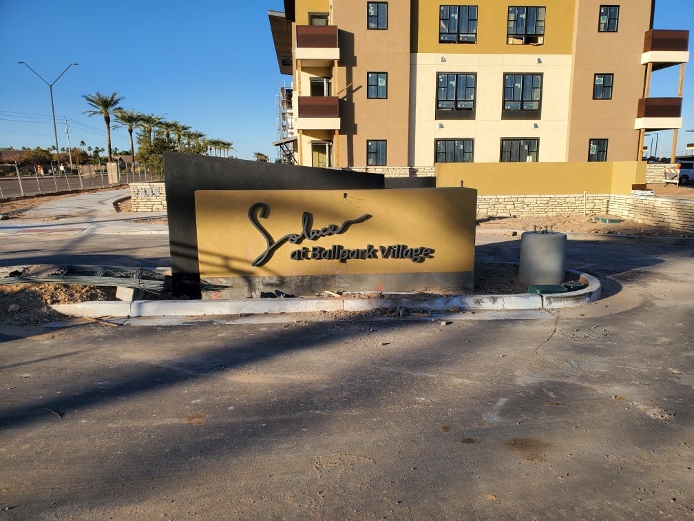 Arcadia Signarama announces another successful project, Solace at Ballpark Village Apartments, Goodyear, AZ
