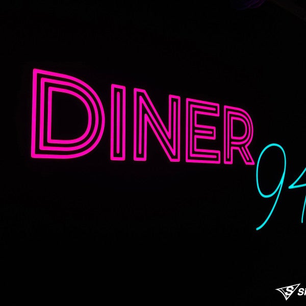 Faux Neon Illuminated letters
