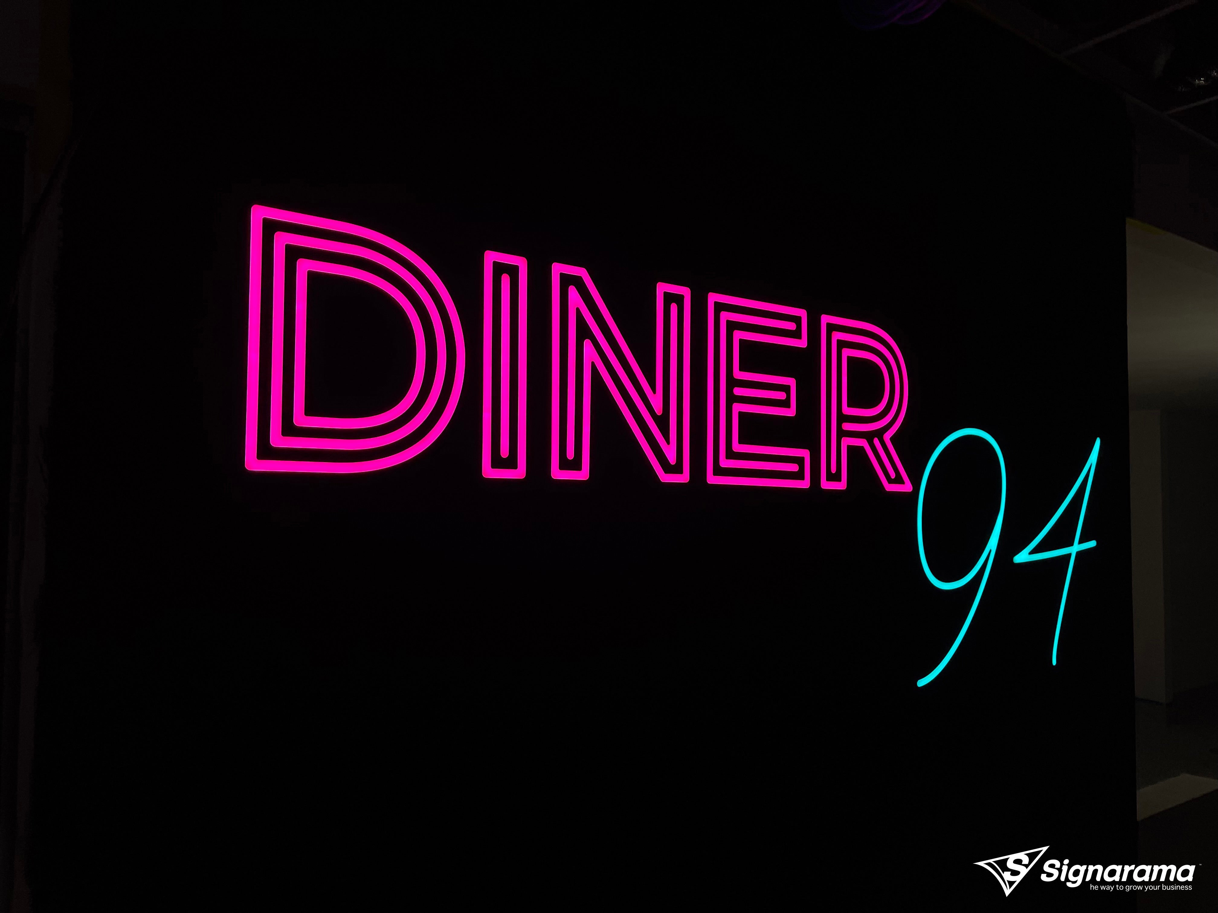 Faux Neon Illuminated letters