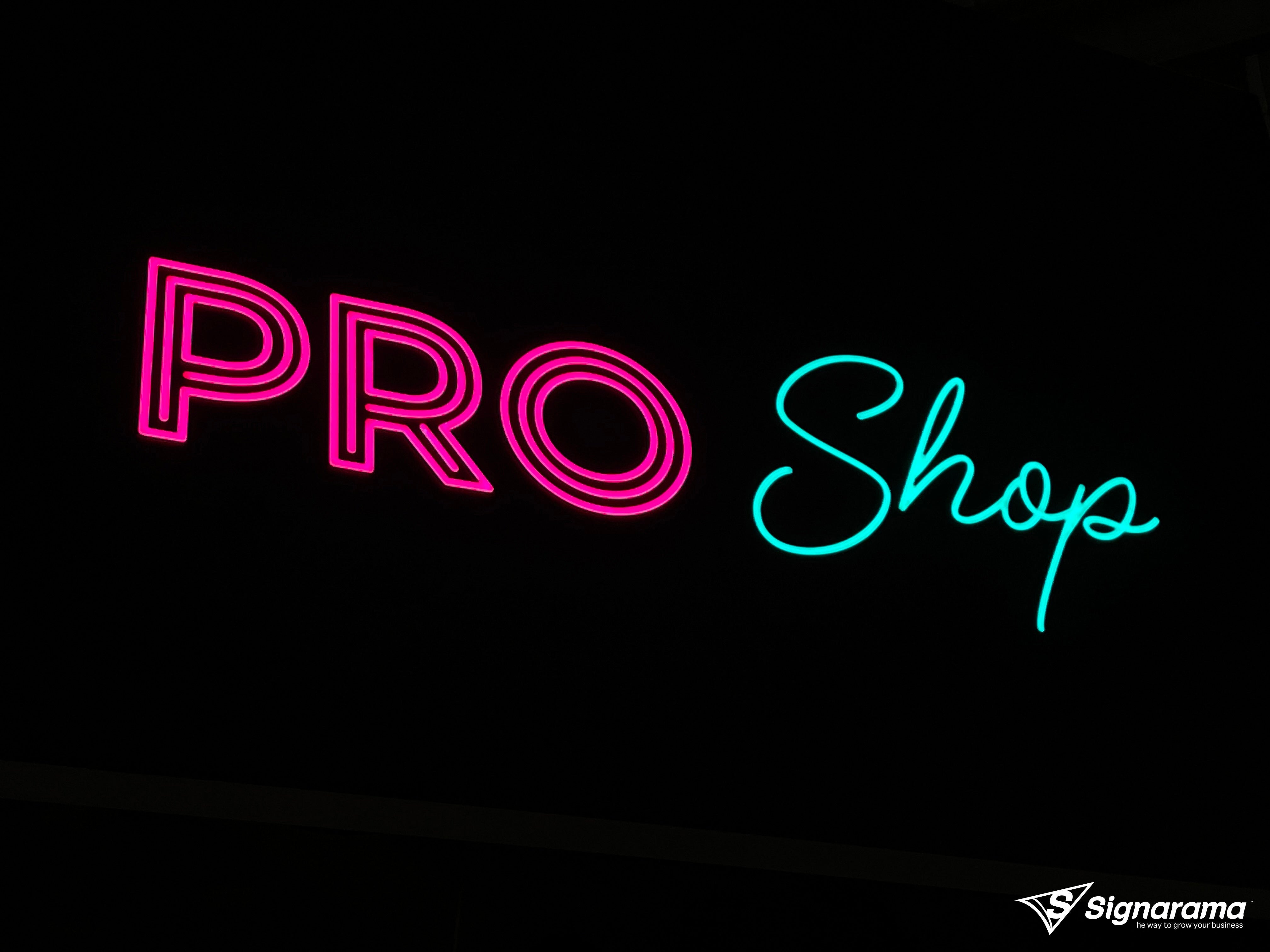 Faux Neon Illuminated letters