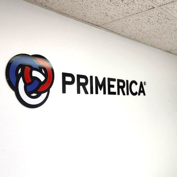 Primerica. Signs - Inside and Directory. Danbury CT