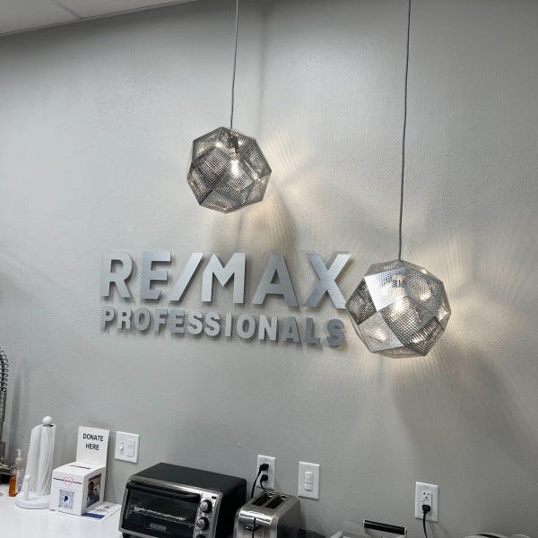 Brushed Metal Dimensional Letters on stand -offs