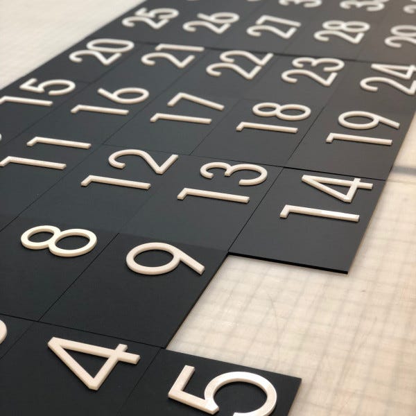 AG Acrylic Laser Unit Number Signs 2