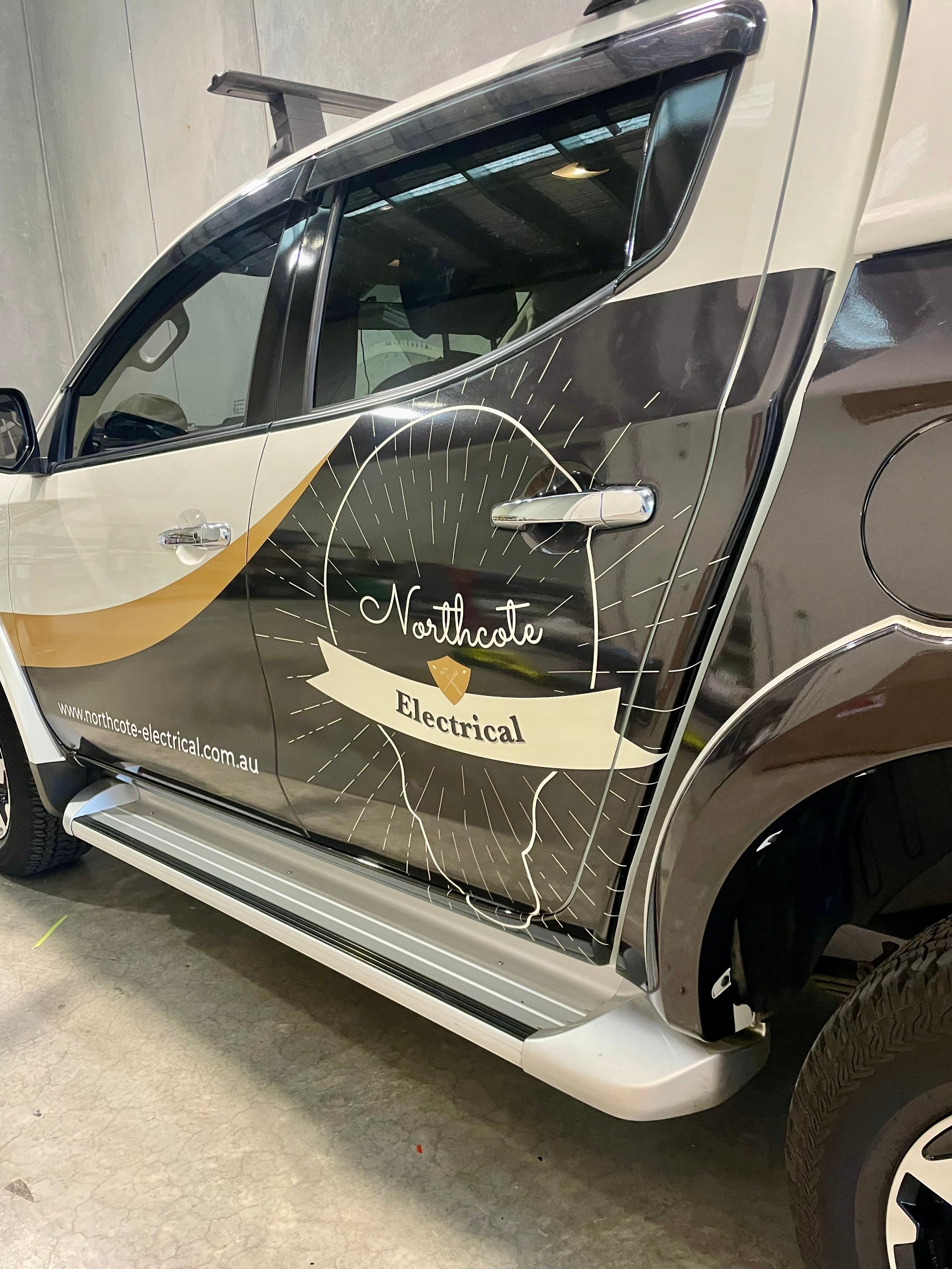 Half Wrap Vehicle Graphics - Northcote Electrical