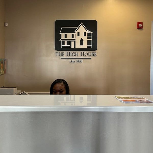 The High House Reception Sign in Decatur
