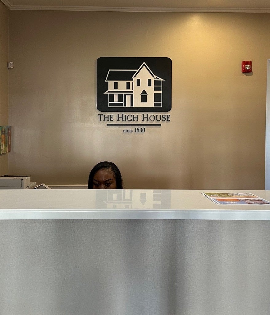 the High House Reception Sign in Decatur