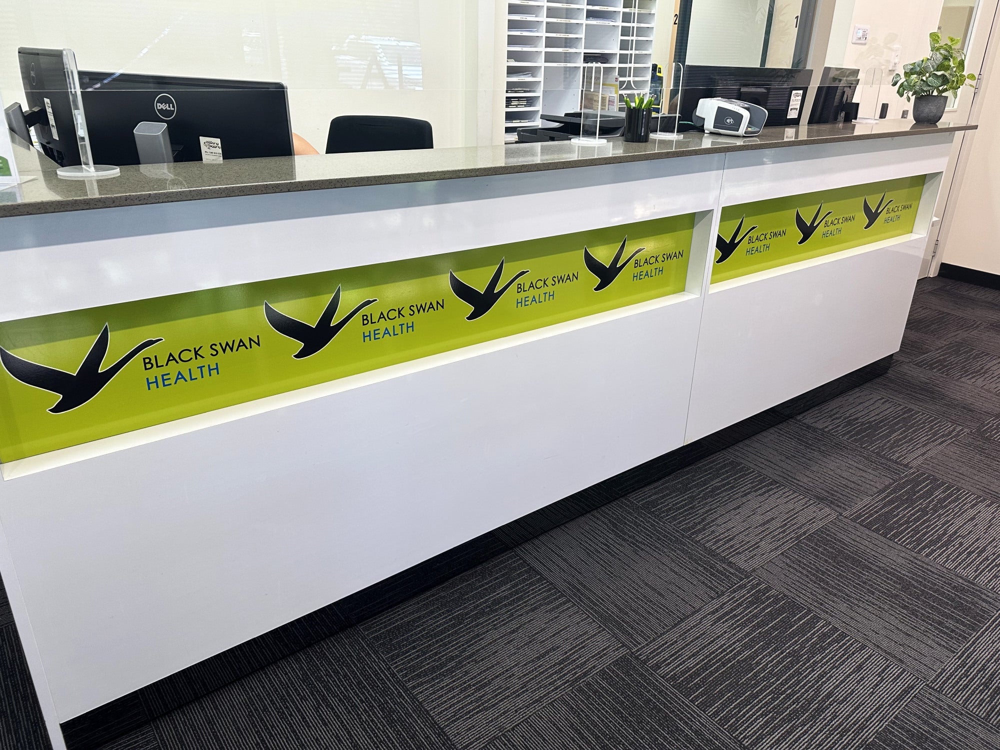 Black Swan Health Building Signage