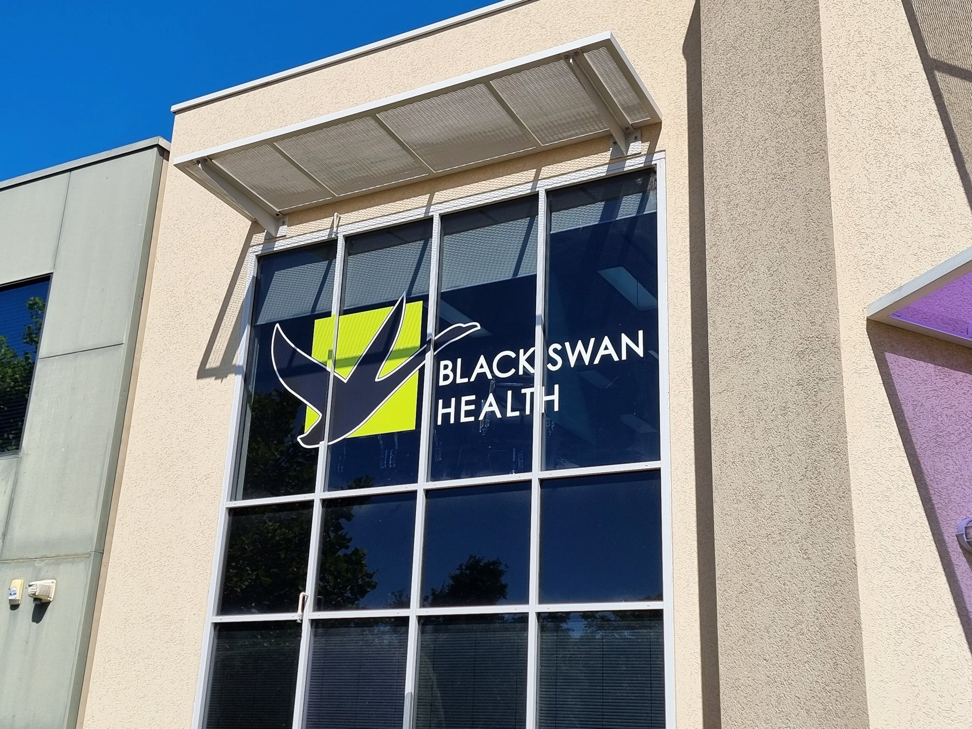Black Swan Health Building Signage