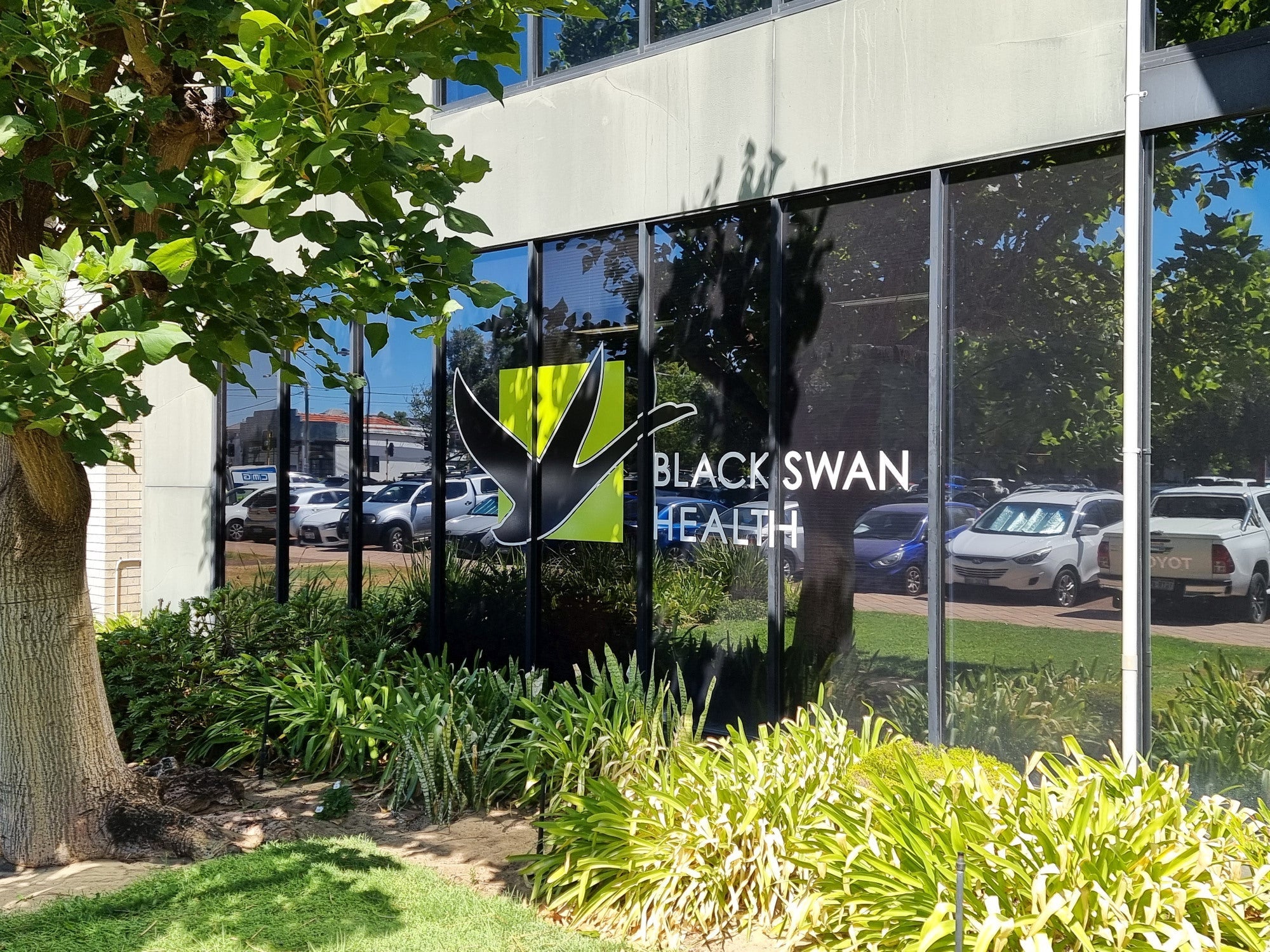 Black Swan Health Building Signage