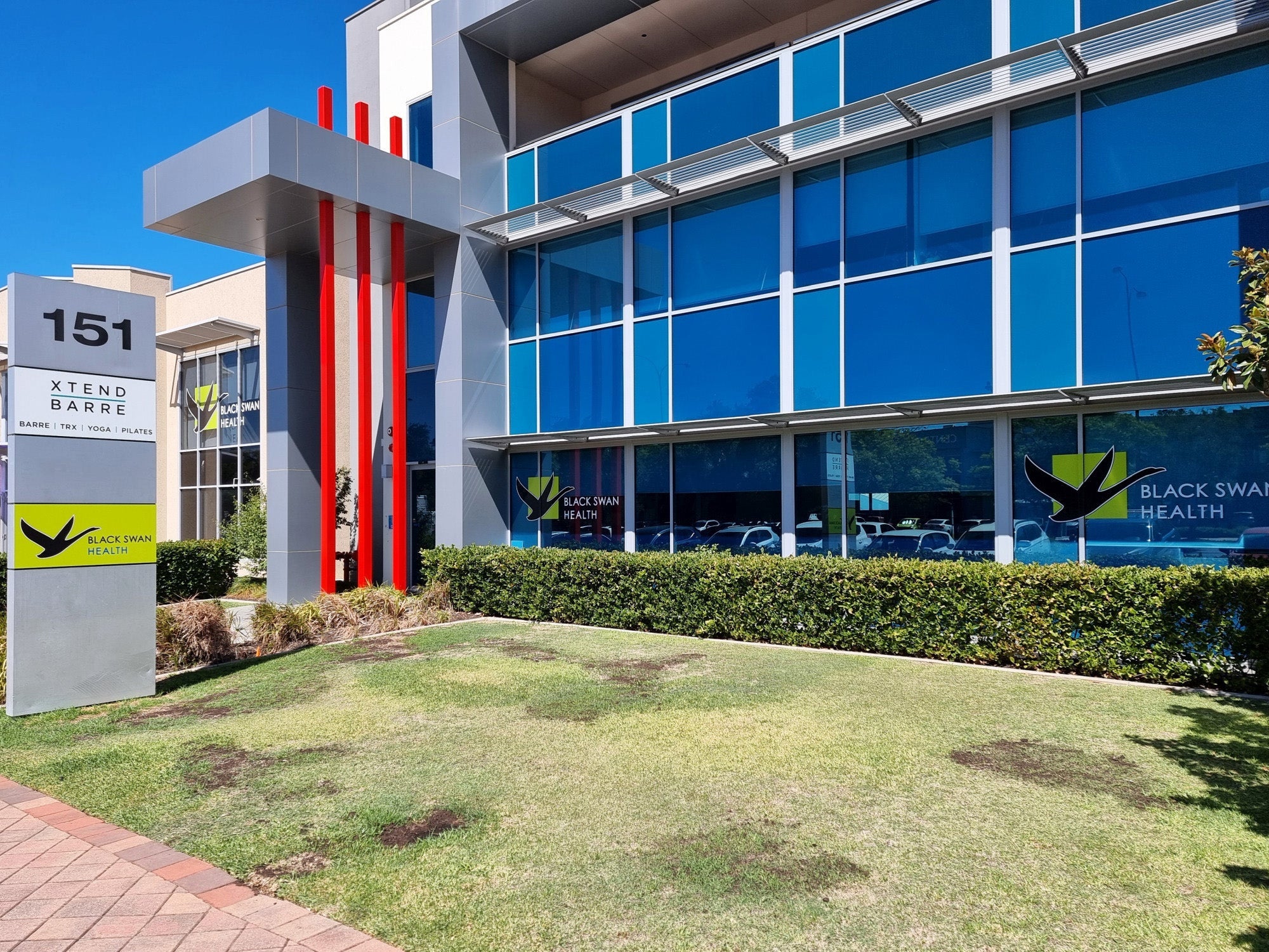 Black Swan Health Building Signage