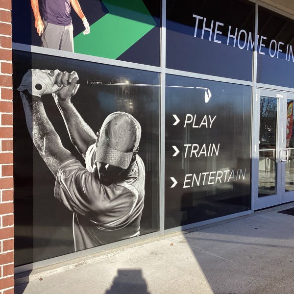 Hanover X Golf perforated window graphics