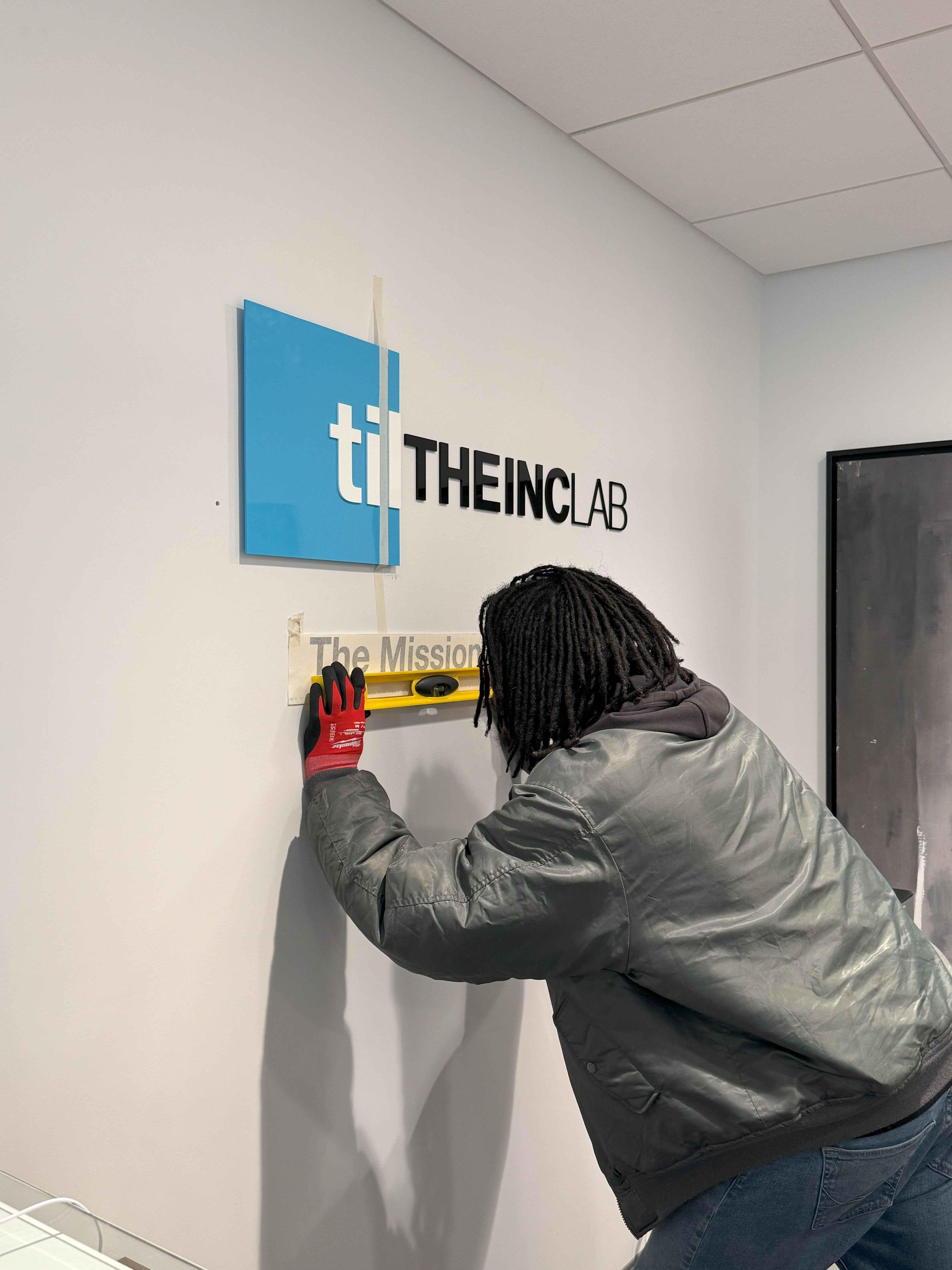 Reception Sign, The INC Lab in Tysons Corner, VA