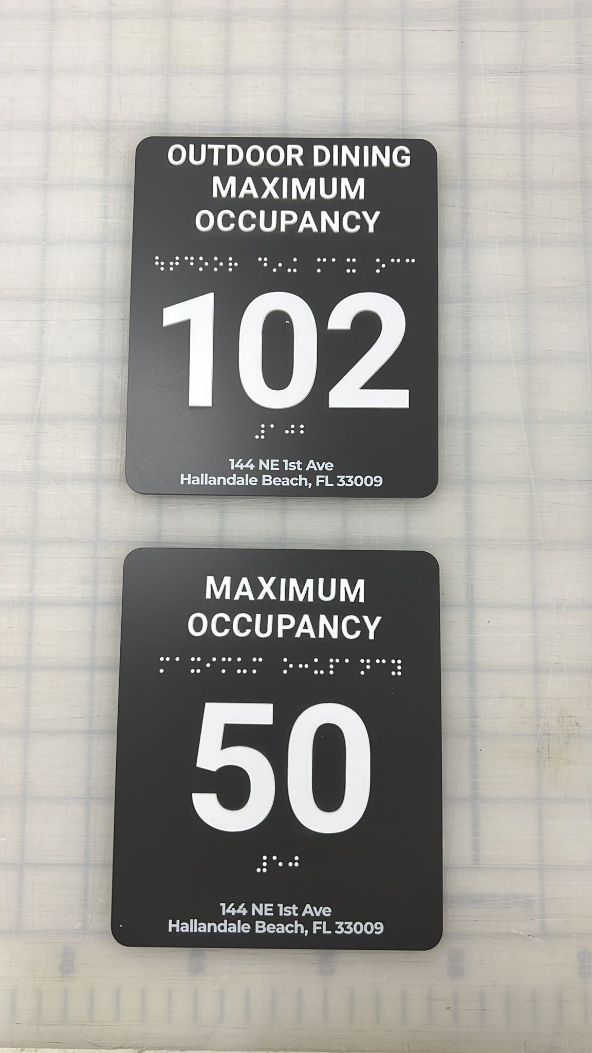 Acrylic signs