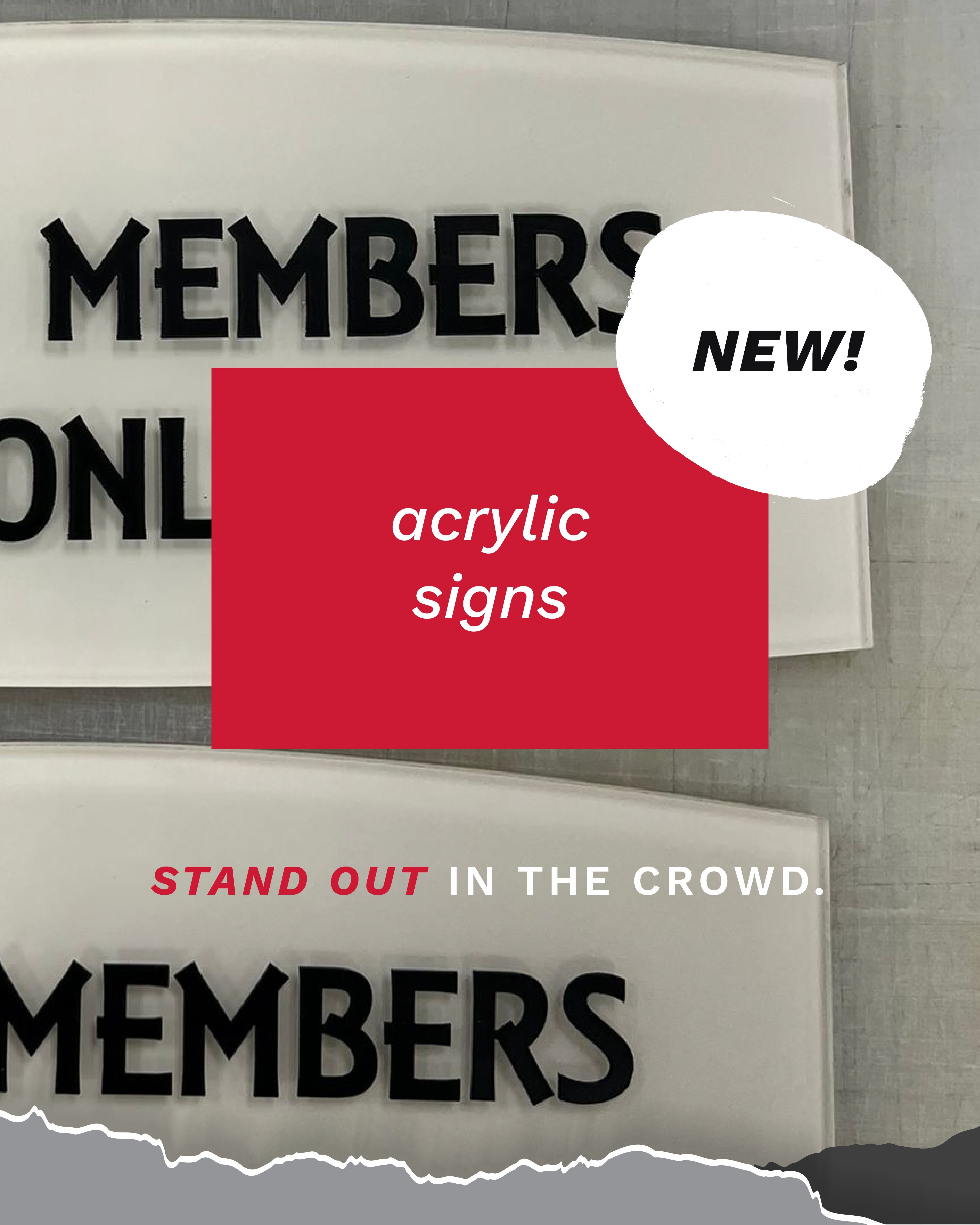 Acrylic signs