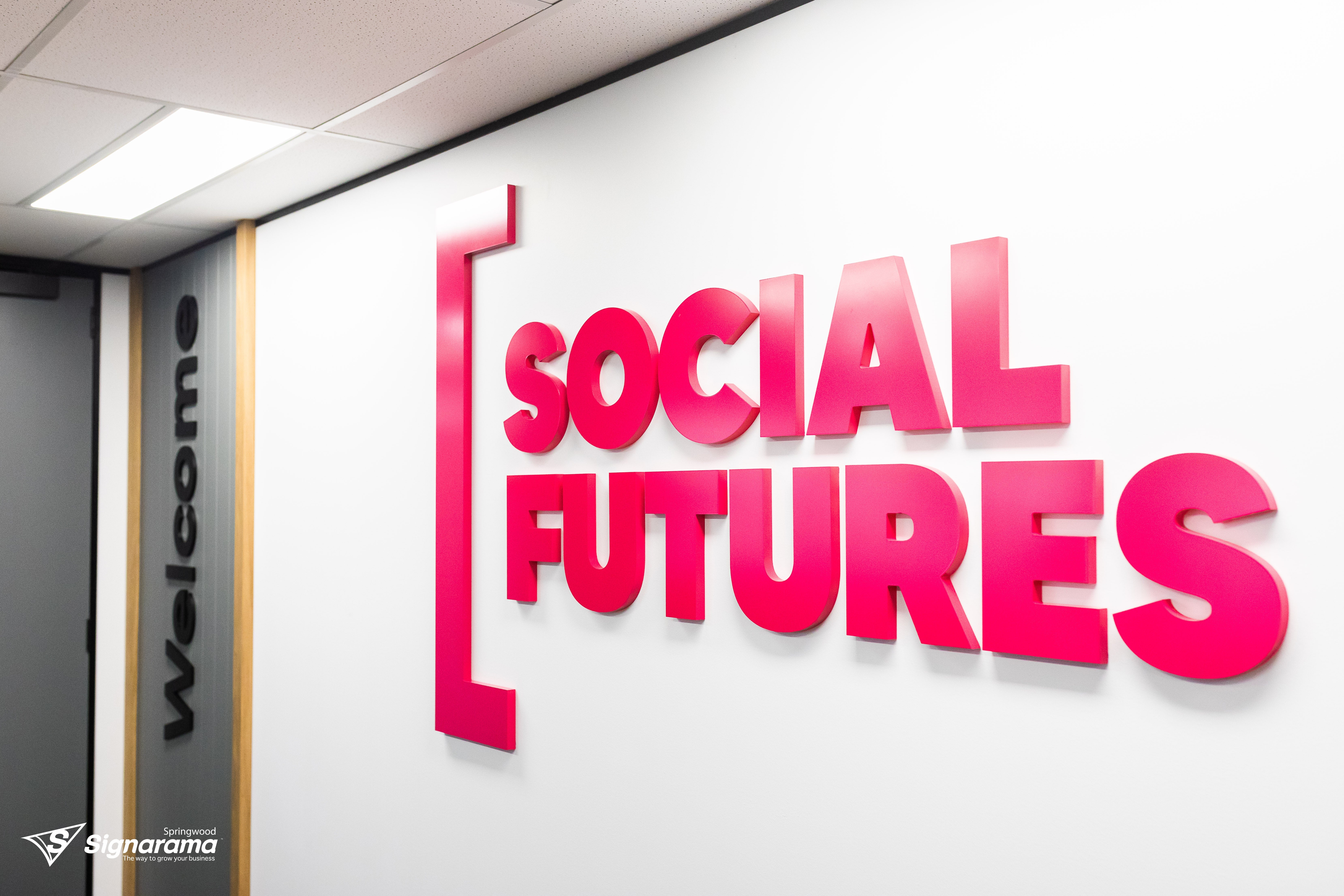 Office Signage for Social Futures and Headspace