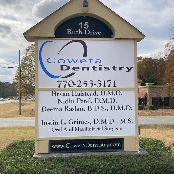 Coweta Dentistry Monument Sign