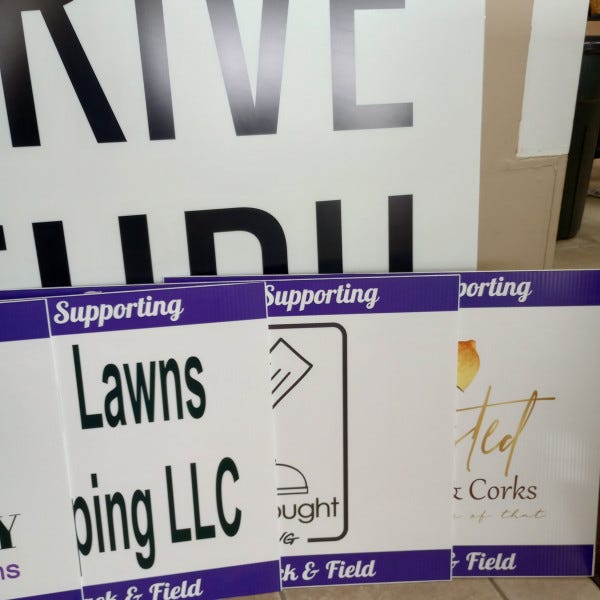 ECHS Track & Field Double Sided Coroplast Signs